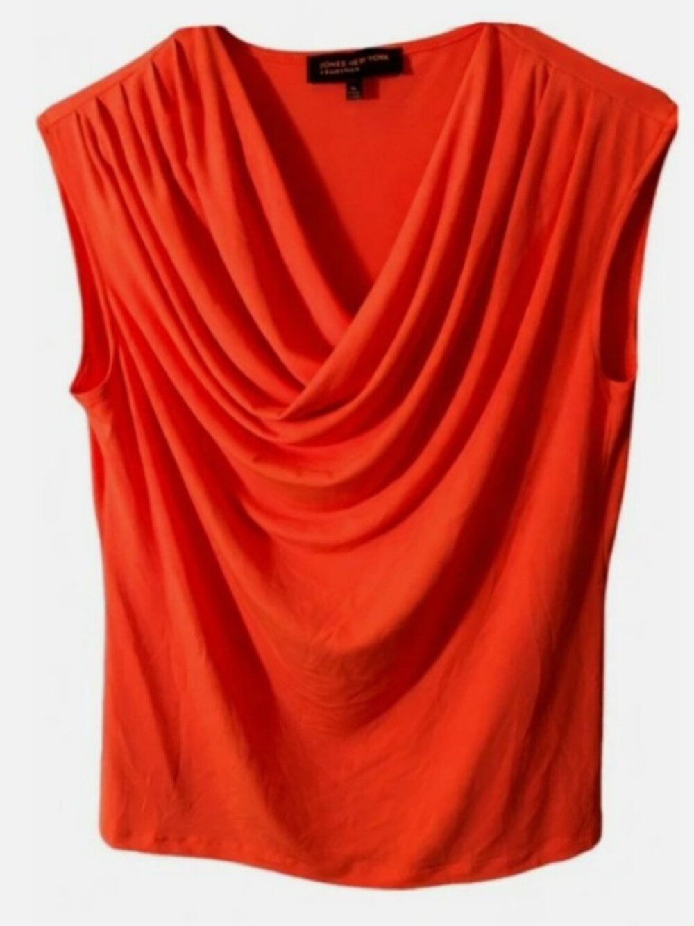 Vintage Jones New York Collection Women's XL Waterfall Neckline Blouse Top - Picture 1 of 4